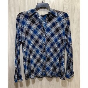EAST 5TH Women's (Size 24x26")‎ Long Sleeve Button Up Collared Shirt Stretch